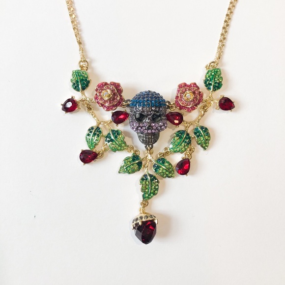 Betsey Johnson Jewelry - Betsey Johnson Garden of Excess Skull Necklace
